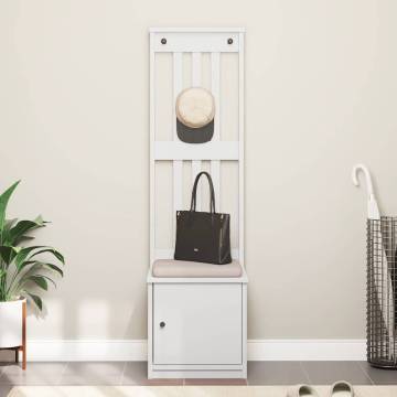 Hall Tree SANDENS White - Stylish & Functional Storage Unit