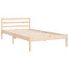 Solid Wood Bed Frame with Headboard - 100x200 cm | HipoMarket