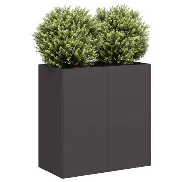 Stylish Planter Black 80x40x80 cm - Durable Cold-Rolled Steel