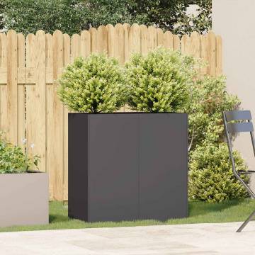 Stylish Planter Black 80x40x80 cm - Durable Cold-Rolled Steel