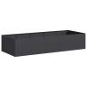 Stylish Black Steel Planter - 200x80x40 cm | Hipo Market