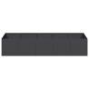 Stylish Black Steel Planter - 200x80x40 cm | Hipo Market