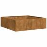 Stylish 100x100x30 cm Rusty Planter - Weathering Steel