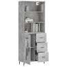 Stylish Highboard Concrete Grey - 69.5x34x180 cm | Hipomarket