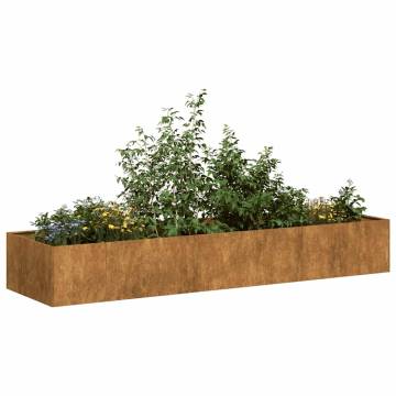 Planter Rusty 280x80x40 cm - Durable Weathering Steel