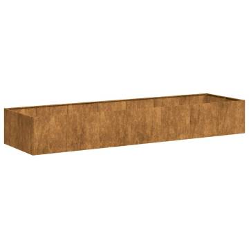 Planter Rusty 280x80x40 cm - Durable Weathering Steel