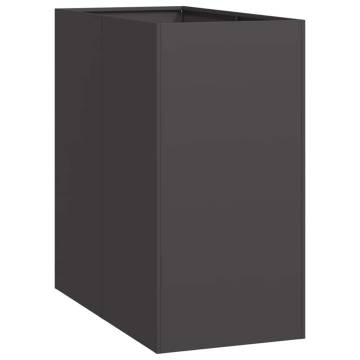 Stylish Black Steel Planter 40x80x80 cm | HipoMarket