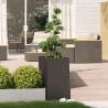 Stylish Black Steel Planter 40x80x80 cm | HipoMarket