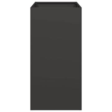 Stylish Black Steel Planter 40x80x80 cm | HipoMarket