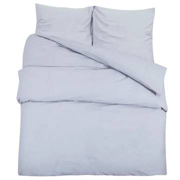 Duvet Cover Set Grey 200x220 cm Cotton | Hipomarket