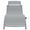 Sun Loungers 2 pcs Grey | Solid Acacia Wood Comfort