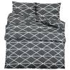 Grey Duvet Cover Set 140x200 cm Cotton - Hipomarket