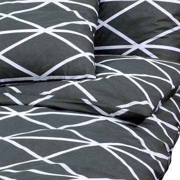 Grey Duvet Cover Set 140x200 cm Cotton - Hipomarket