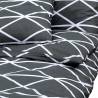 Grey Duvet Cover Set 140x200 cm Cotton - Hipomarket