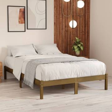 Solid Wood Super King Bed Frame - Honey Brown | HipoMarket