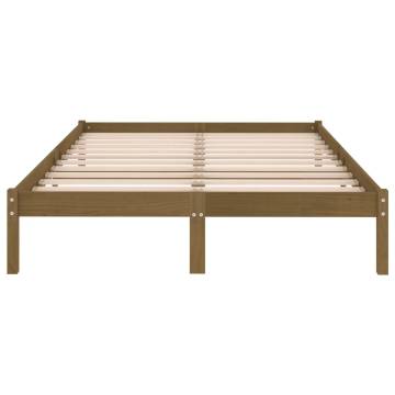 Solid Wood Super King Bed Frame - Honey Brown | HipoMarket