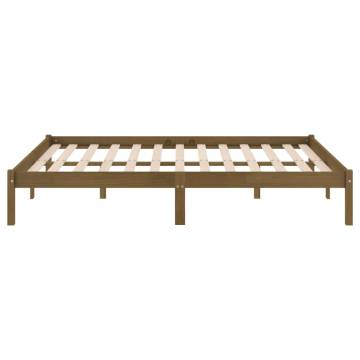 Solid Wood Super King Bed Frame - Honey Brown | HipoMarket