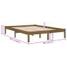 Solid Wood Super King Bed Frame - Honey Brown | HipoMarket