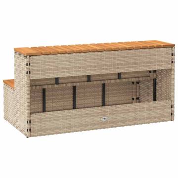 Hot Tub Step Beige 100x50x50.5 cm - Durable Poly Rattan