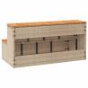 Hot Tub Step Beige 100x50x50.5 cm - Durable Poly Rattan