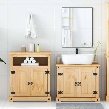 2 Piece Corona Bathroom Furniture Set - Solid Pine Wood