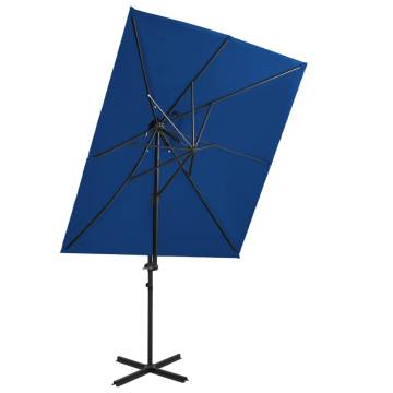 Cantilever Umbrella Azure Blue 250x250 cm - Stylish Shade