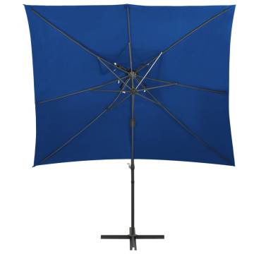 Cantilever Umbrella Azure Blue 250x250 cm - Stylish Shade