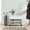 Elegant High Gloss White Shoe Cabinet | 70x36x60 cm