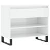 Elegant High Gloss White Shoe Cabinet | 70x36x60 cm