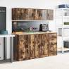 Garage Wall Cabinet Smoked Oak - Durable Engineered Wood Storage