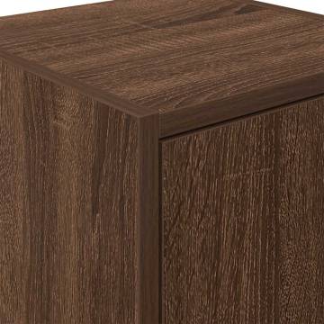 Garage Wall Cabinets 2 pcs - Brown Oak Engineered Wood