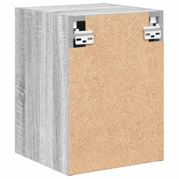 Garage Wall Cabinet Grey Sonoma - Durable Engineered Wood Storage