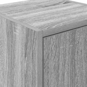 Garage Wall Cabinet Grey Sonoma - Durable Engineered Wood Storage