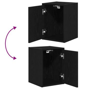 2 pcs Black Garage Cabinets - Durable Engineered Wood