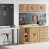  Garage Cabinets 2 pcs Artisan Oak Engineered Wood Colour artisian oak Size 30 x 51 x 85 cm Quantity in Package 1 Model 2 shelves 