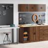 Garage Cabinets 2 pcs Brown Oak Engineered Wood - Hipo Market