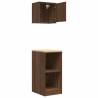 Garage Cabinets 2 pcs Brown Oak Engineered Wood - Hipo Market