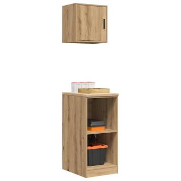 Garage Cabinets 2 pcs Artisan Oak | Durable and Spacious