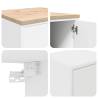 Garage Cabinets 2 pcs - White Engineered Wood | Hipo Market