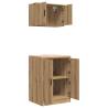 Artisan Oak Garage Cabinets - 2 pcs Durable Storage Solution