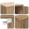 Artisan Oak Garage Cabinets - 2 pcs Durable Storage Solution