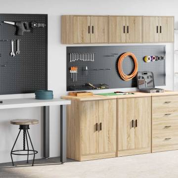 Garage Cabinets 2 pcs Sonoma Oak - Durable Storage Solution