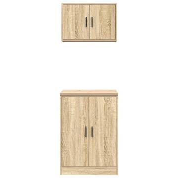 Garage Cabinets 2 pcs Sonoma Oak - Durable Storage Solution