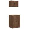 Garage Cabinets 2 pcs - Brown Oak Engineered Wood - HipoMarket