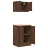 Garage Cabinets 2 pcs - Brown Oak Engineered Wood - HipoMarket