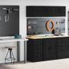  Garage Cabinets 2 pcs Black Engineered Wood Colour black Size 40 x 51 x 85 cm Quantity in Package 1 Model 4 drawers 