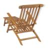 Comfortable Teak Deck Chair with Footrest - Hipomarket UK