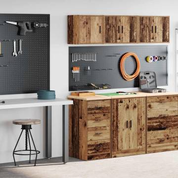 Garage Cabinets 2 pcs Old Wood - Stylish Storage Solution