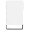 Elegant High Gloss White Shoe Cabinet | 70x36x60 cm