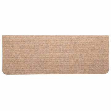 Self-Adhesive Stair Mats - 30 pcs Beige, 65x24.5 cm